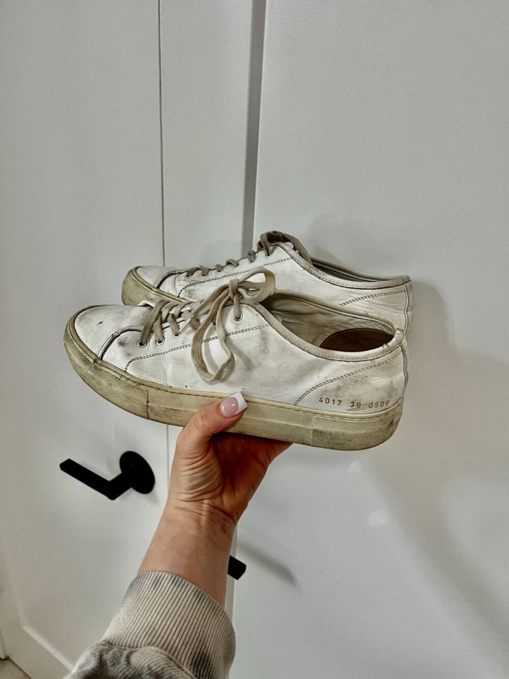 Common Projects White Low Top Sneakers Size 39